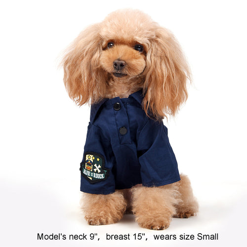 Asher Military Polo Shirt Navy