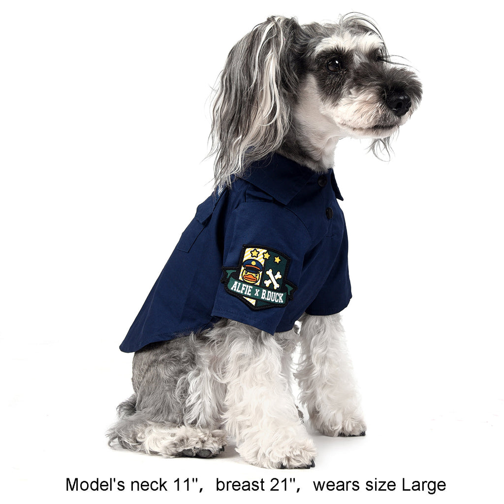 Asher Military Polo Shirt Navy