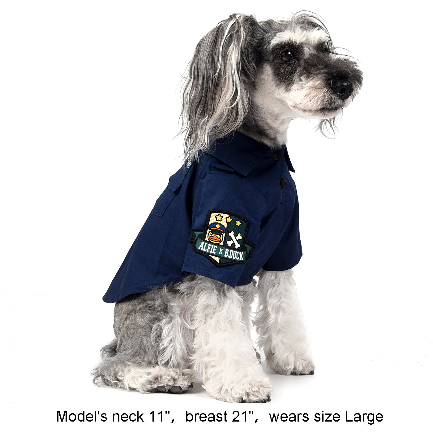 Asher Military Polo Shirt Navy