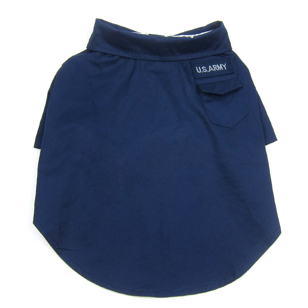 Asher Military Polo Shirt Navy