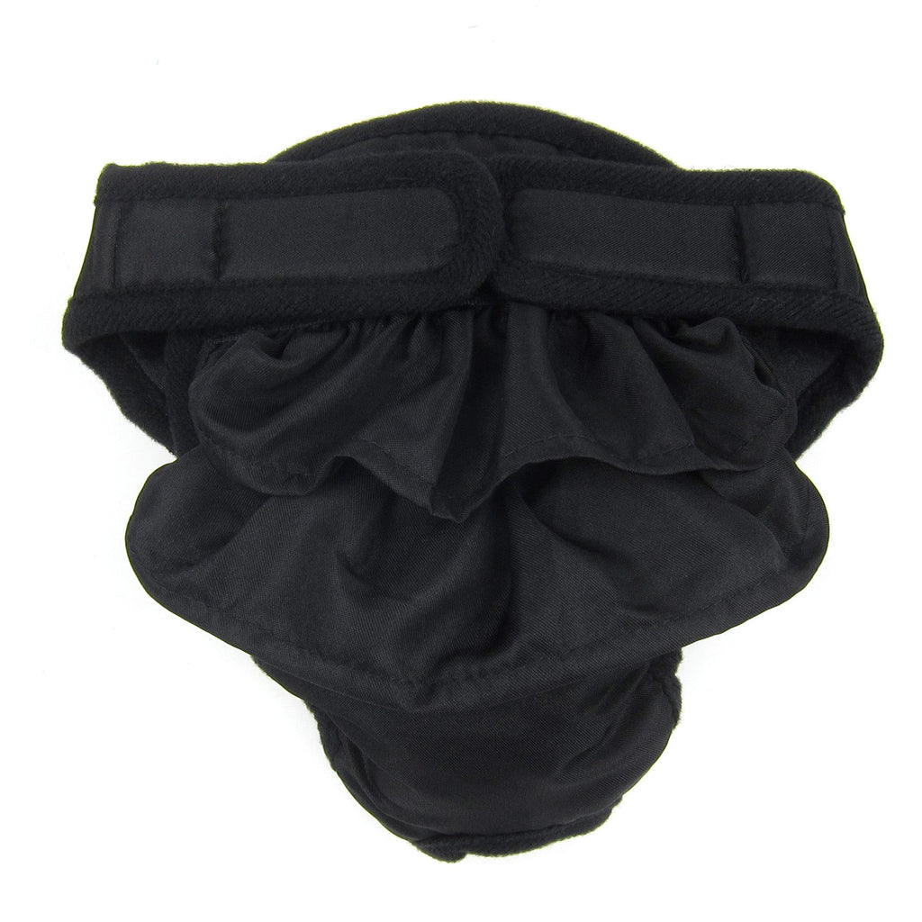 Maxine Sanitary Pantie with Velcro Closure Black