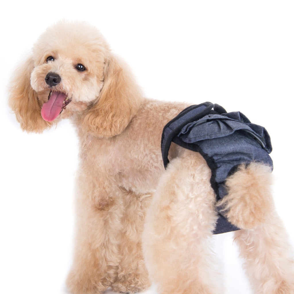 Maxine Sanitary Pantie with Velcro Closure Denim