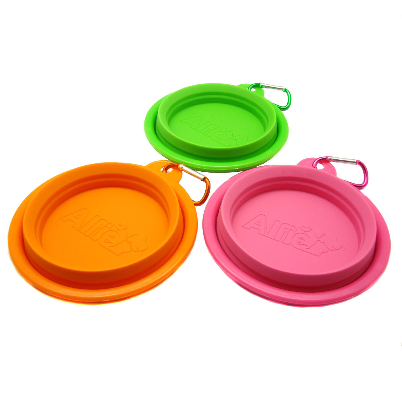 Rosh Silicone 3-Piece Set Expandable/Collapsible Bowl with Carabineer